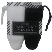 Wholesale - 2pk BLK/WHT MESH SOAP SAVER C/P 36, UPC: 769898973673